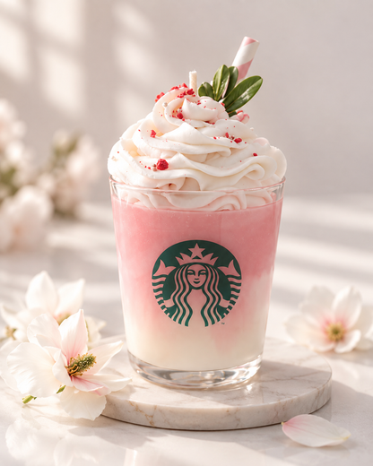 Starbucks Pink Café Whipped Candle