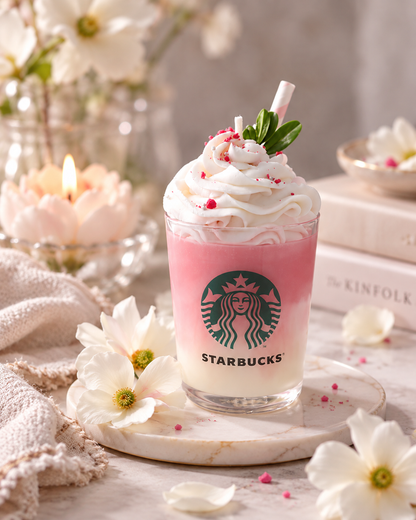 Starbucks Pink Café Whipped Candle