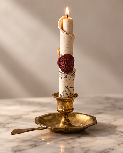 Vintage Timekeeper Taper Candle
