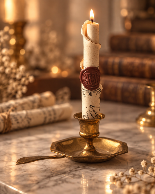 Vintage Timekeeper Taper Candle