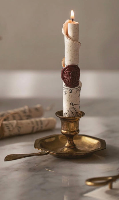 Vintage Timekeeper Taper Candle